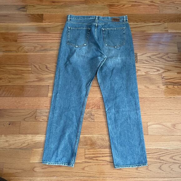 GAP 1969 Boy Fit Jeans Womens 16R Blue Relaxed Straight Leg Button-Fly Denim - Picture 2 of 12
